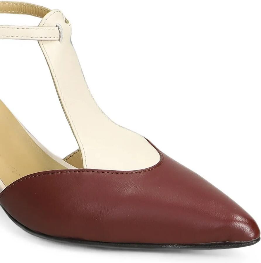 L Arianna Pumps met puntige neus en T-bar Bruin - Foto 2