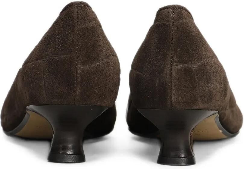 L Arianna Suède pumps met krokodillen-reliëf Bruin - Foto 3