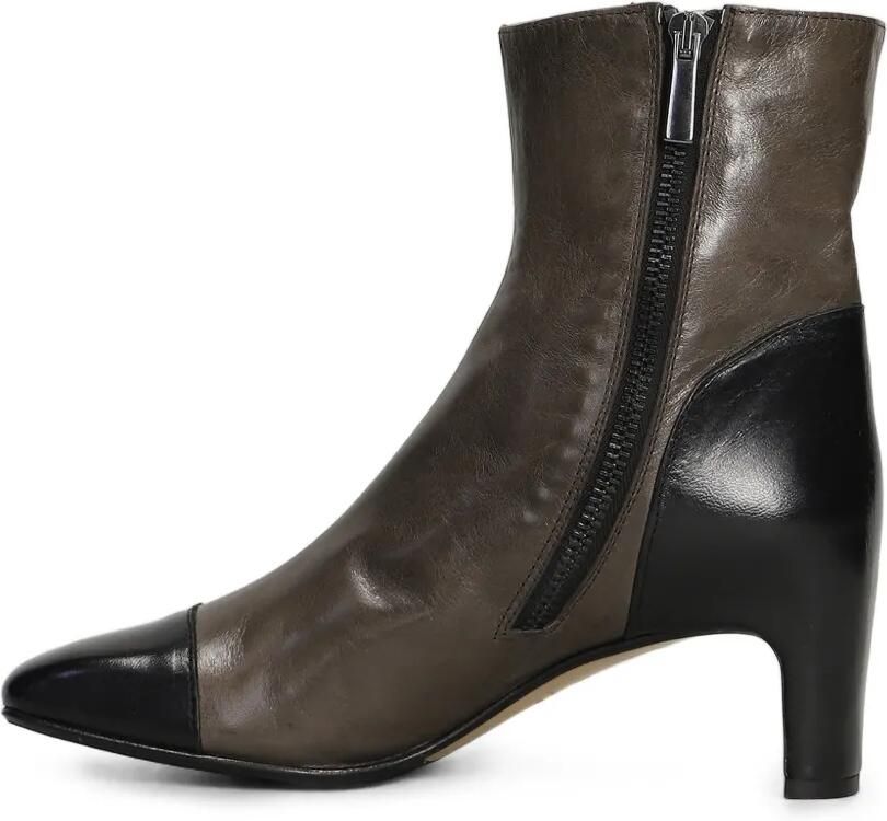 L Arianna Tweekleurige leren pumps Grijs - Foto 3