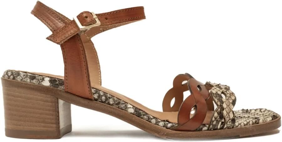 LA BOTTEGA DI LISA Leren sandalen Bruin