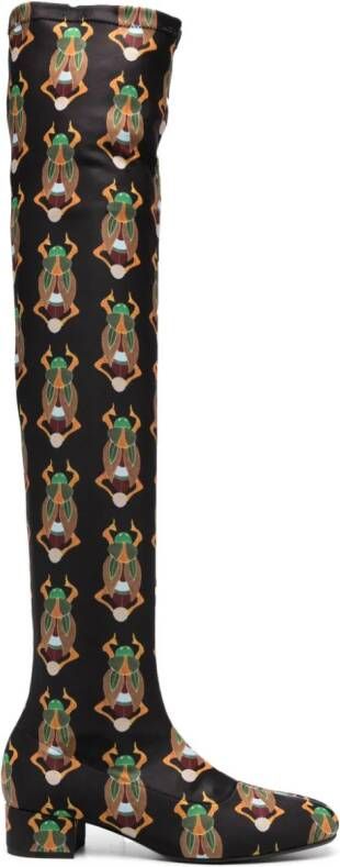 La DoubleJ Edie laarzen met jacquard Zwart