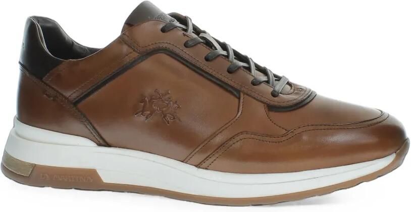 La Martina Route 40 leren sneakers Bruin