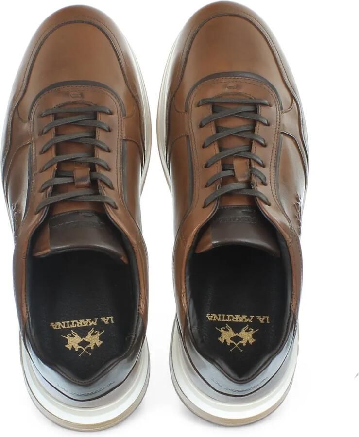 La Martina Route 40 leren sneakers Bruin - Foto 2