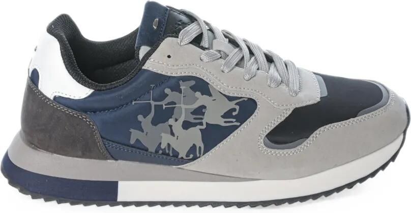 La Martina Sneakers met suède vlakken Grijs