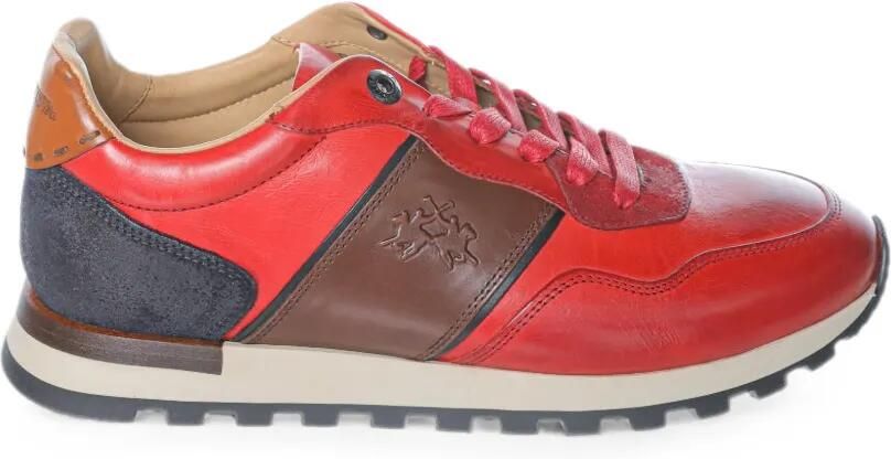 La Martina Todi leren sneakers Rood