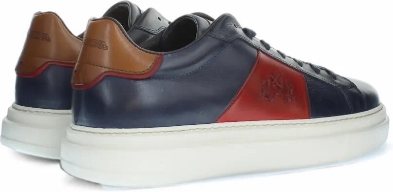 La Martina Todi leren sneakers met logo-reliëf Blauw - Foto 5