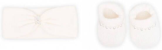 La Perla Kids Gebreide laarzen Beige