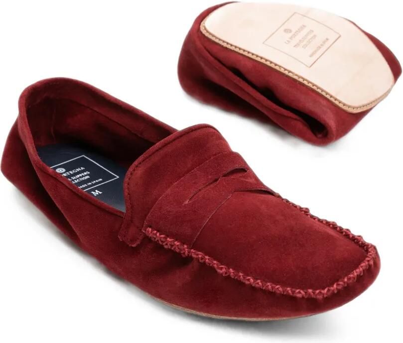 La Portegna Rodrigo slippers met penny-bandje Rood - Foto 4