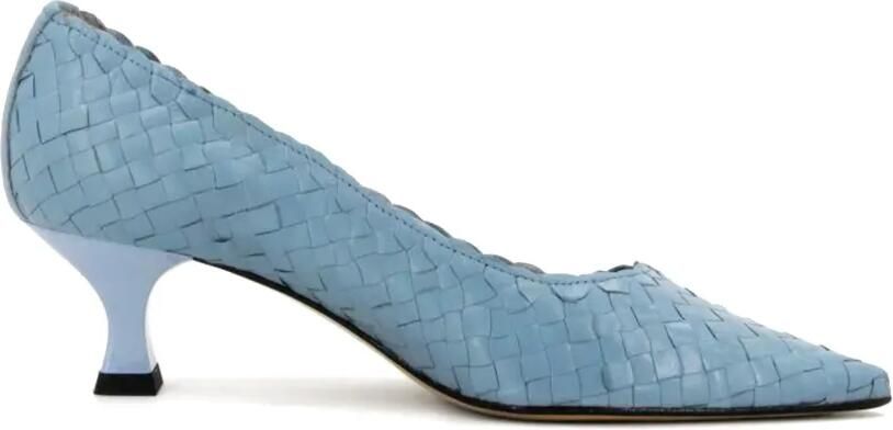 La-Rose Carol geweven pumps met puntneus Blauw