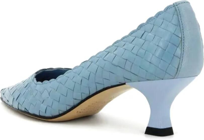 La-Rose Carol geweven pumps met puntneus Blauw - Foto 3