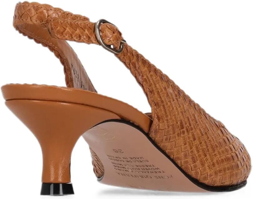La-Rose Carol geweven slingback pumps Bruin - Foto 3