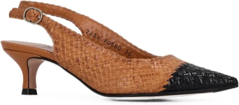 La-Rose Carol geweven slingback pumps Bruin - Foto 4