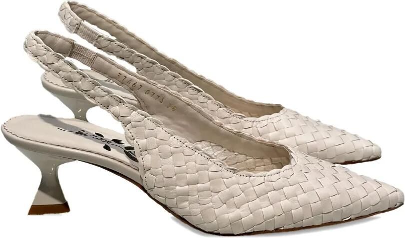 La-Rose Carol slingback pumps met puntige neus Beige - Foto 3