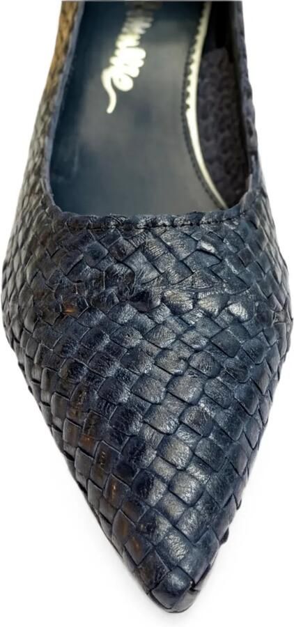 La-Rose Carol woven heeled pumps Blauw