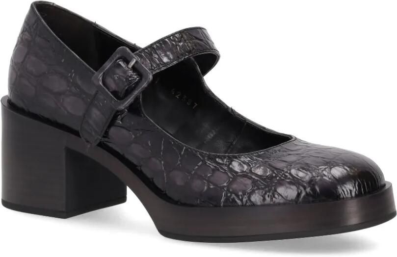 LA ROSE Cristin Mercedes pumps met reptiel-effect Zwart - Foto 3