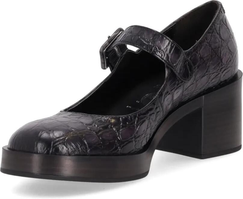 LA ROSE Cristin Mercedes pumps met reptiel-effect Zwart - Foto 2