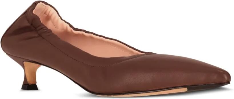 La-Rose Elastische leren pumps Bruin - Foto 4