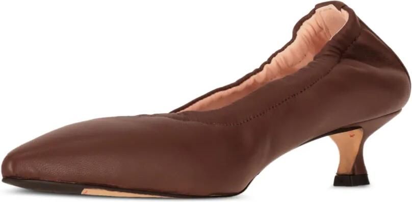 La-Rose Elastische leren pumps Bruin - Foto 3