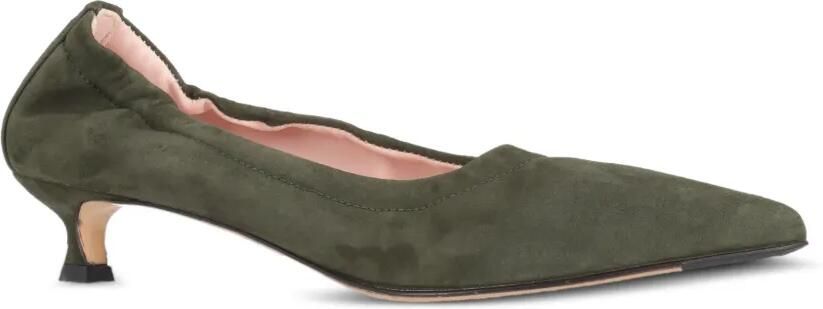 La-Rose Elastische pumps met puntige neus Groen