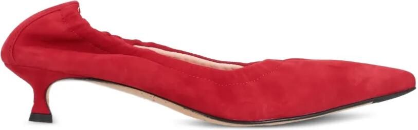 La-Rose Elastische pumps met puntige neus Rood