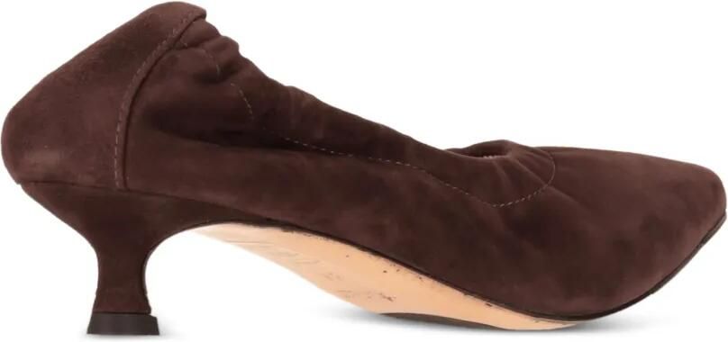 La-Rose Elastische suède pumps Bruin - Foto 2