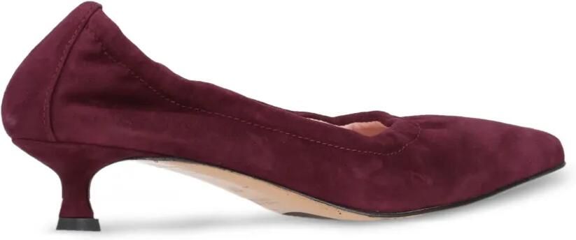 La-Rose Elastische suède pumps Bruin - Foto 2