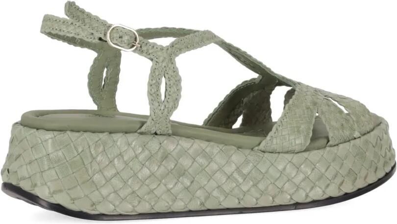 La-Rose Maui sandalen met plateauzool Groen - Foto 2