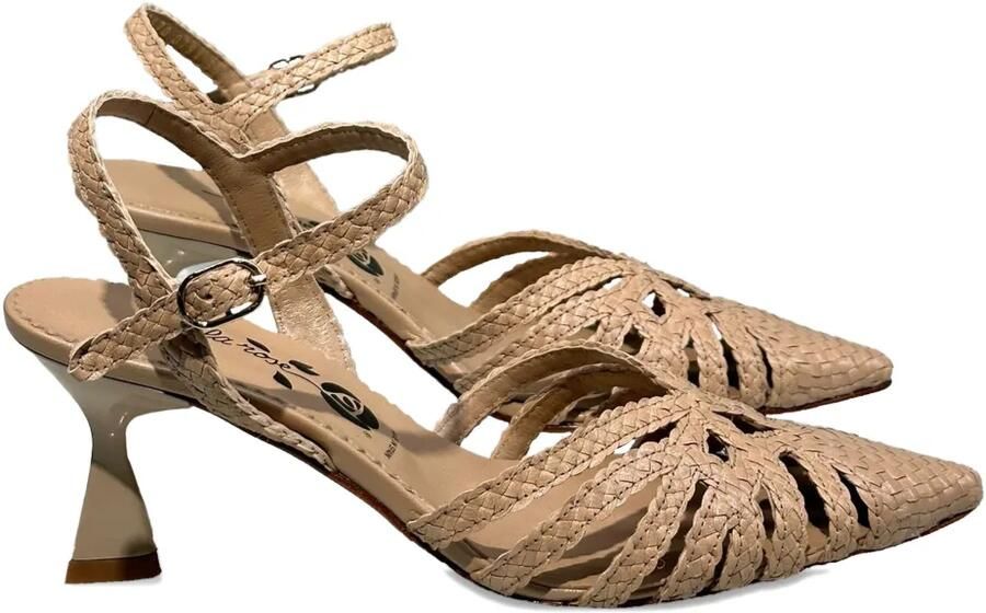 La-Rose Moritz leren sandalen Beige