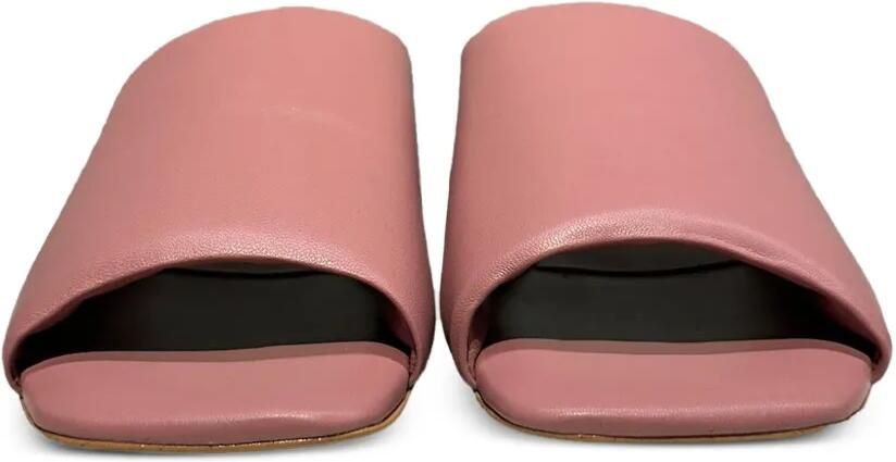 La-Rose Platte sandalen van nappa leer Roze - Foto 3