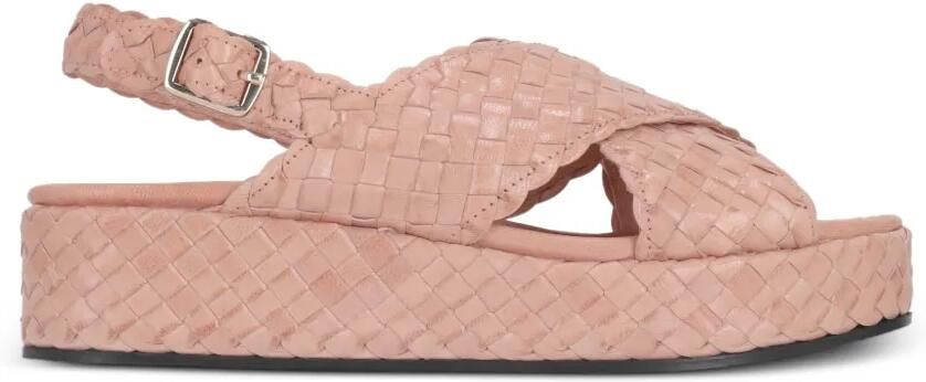 La-Rose Sandalen met gekruiste bandjes Roze