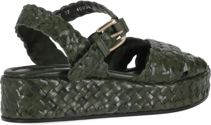 La-Rose Sandalen met sleehak Groen - Foto 2