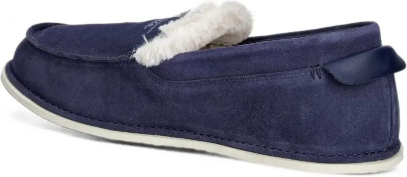 Lacoste Aubrey slippers met afwerking van imitatiebont Blauw - Foto 2