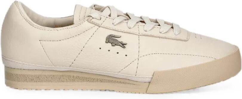Lacoste Aura leren sneakers met logo-plakkaat Beige