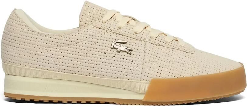 Lacoste Aura sneakers van geperforeerd leer Beige