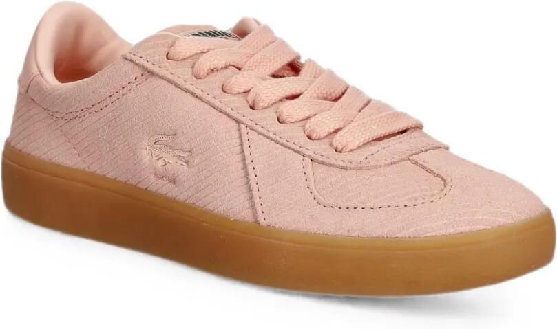 Lacoste Baseshot Pro sneakers met geribbelde textuur en logo-patch Roze - Foto 2