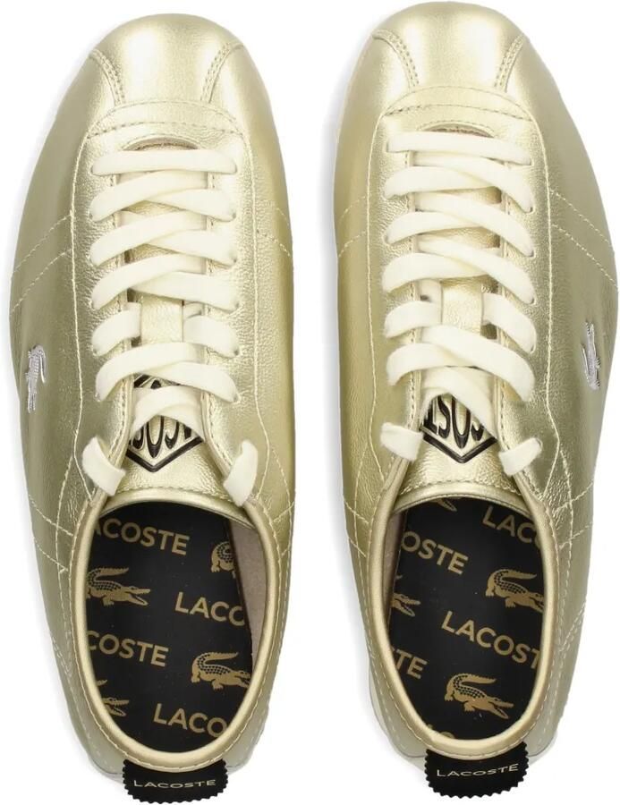 Lacoste Club-Low leren sneakers Goud