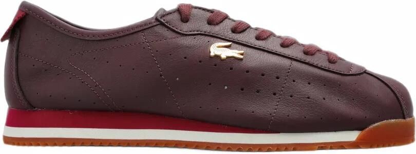Lacoste Club-Low leren sneakers met geperforeerde details Rood