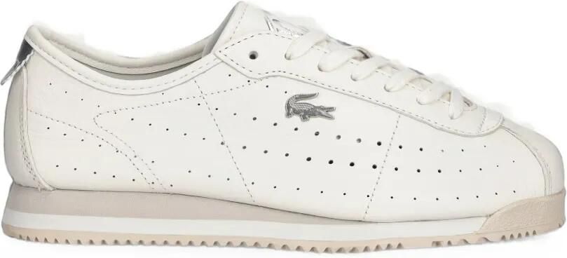 Lacoste Club sneakers met logo-plakkaat en geperforeerde details Wit
