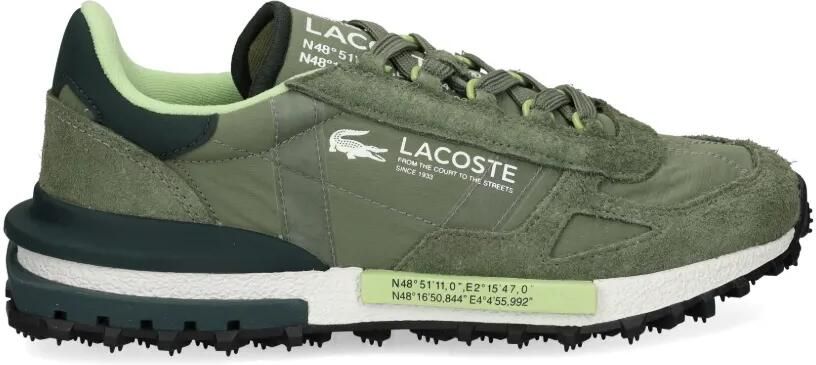 Lacoste Elite Active sneakers met suède vlakken Groen