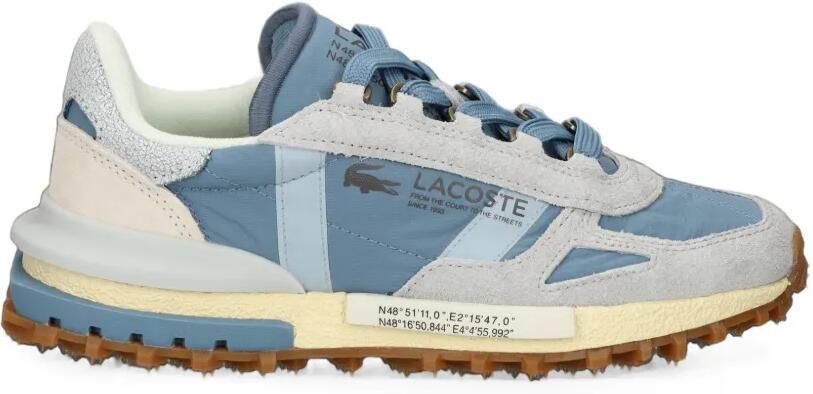 Lacoste Elite Active sneakers met vlakken en logo-print Blauw