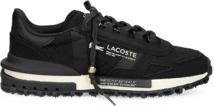 Lacoste Elite Active sneakers met vlakken en logo-print Zwart