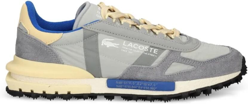 Lacoste Elite Active sneakers met vlakken en suède afwerking Grijs