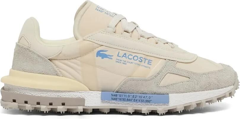 Lacoste Elite Active suède sneakers met logo Beige