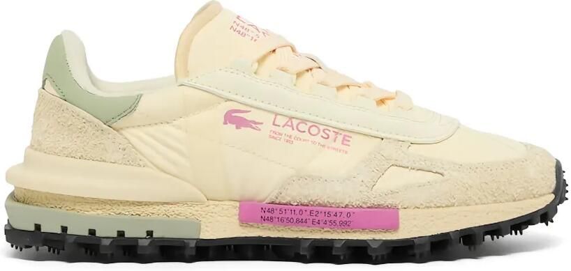 Lacoste Elite sneakers met vlakken Beige