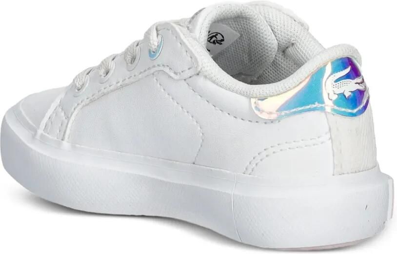 Lacoste Kids Powercourt iriserende sneakers met logo-patch Wit - Foto 2