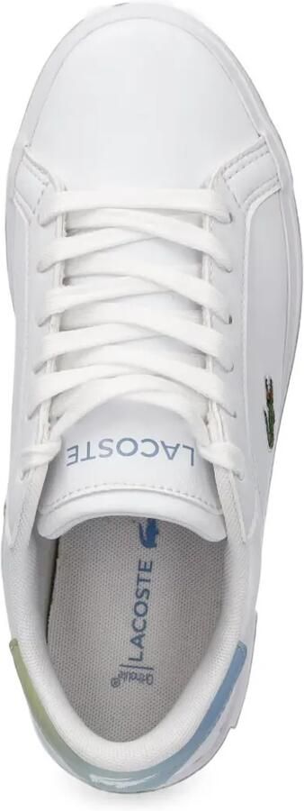 Lacoste Kids Powercourt sneakers met logopatch Wit