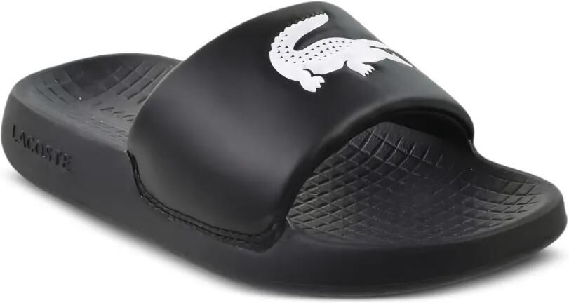 Lacoste Kids Slippers met logodetail Zwart
