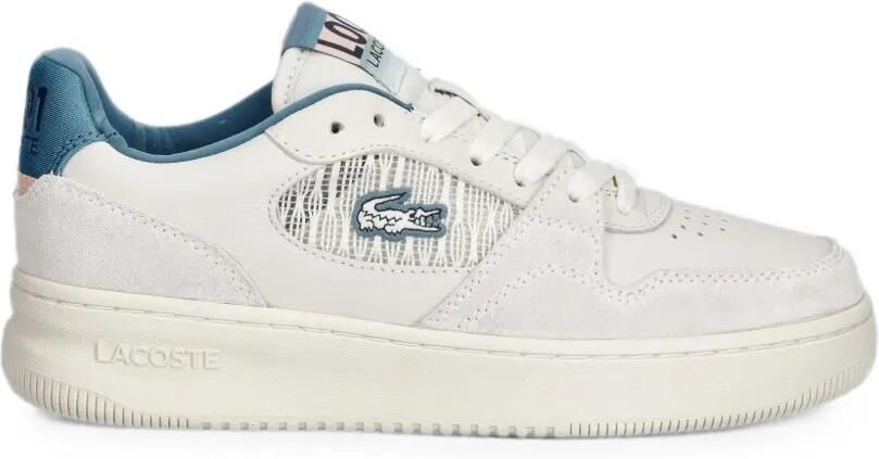 Lacoste L001 leren sneakers met vlakken Beige