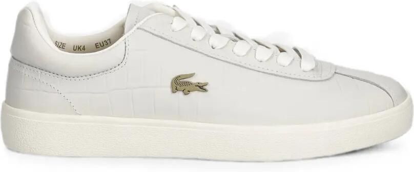 Lacoste Leren sneakers met krokodillen-reliëf Wit