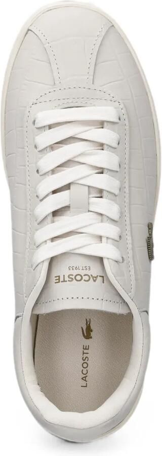 Lacoste Leren sneakers met krokodillen-reliëf Wit - Foto 4